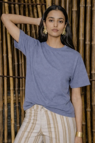 T-shirt dekatyzowany Miho’s - Niebieski