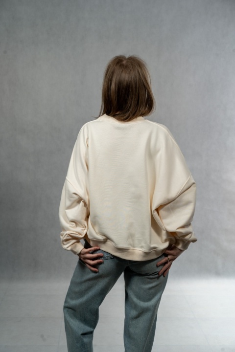 Bluza Basic Short Lenoshka – Butter Cream