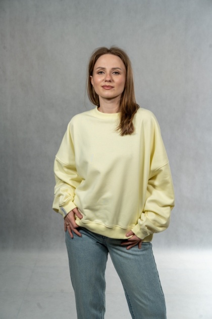 Bluza Basic Short Lenoshka – Jasny żółty