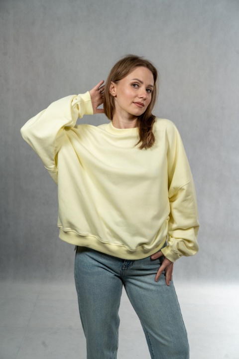 Bluza Basic Short Lenoshka – Jasny żółty