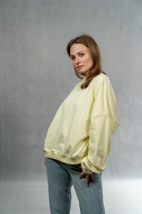Bluza Basic Short Lenoshka – Jasny żółty