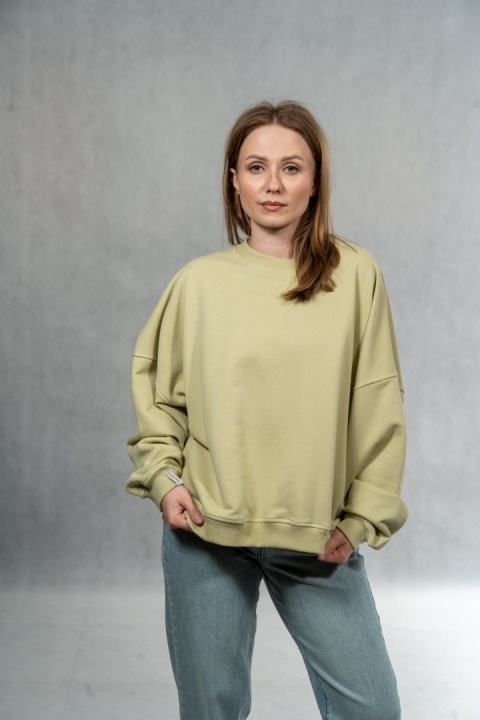Bluza Basic Short Lenoshka – Oliwkowa