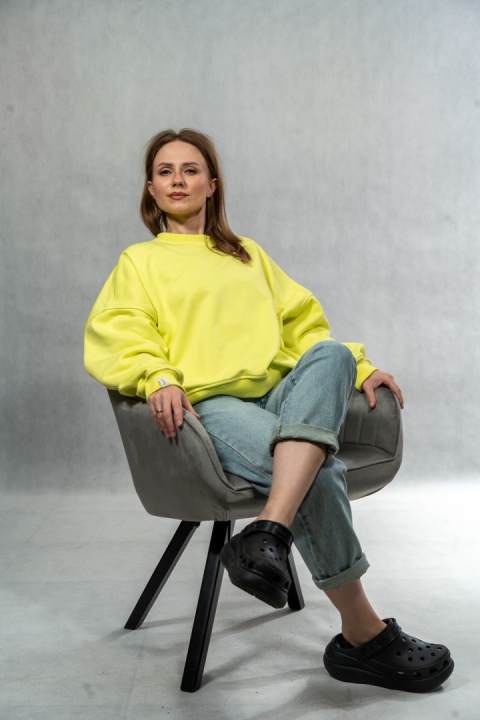 Bluza Basic Short Lenoshka – Limonkowa