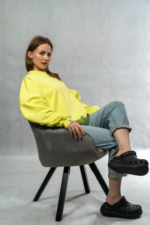 Bluza Basic Short Lenoshka – Limonkowa