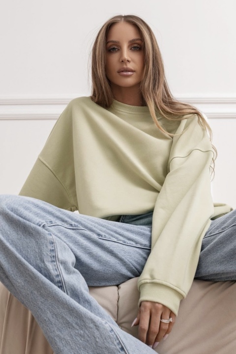 Bluza Basic Short Lenoshka – Oliwkowa