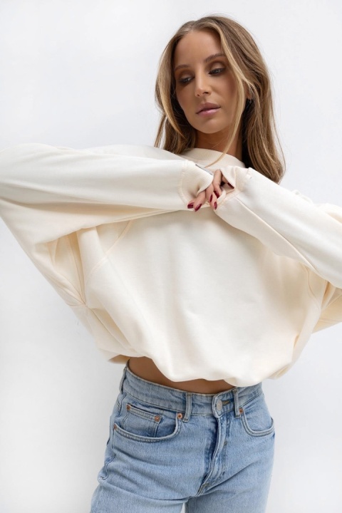 Bluza LENOSHKA TRIO z regulowanym stoperem - Butter Cream
