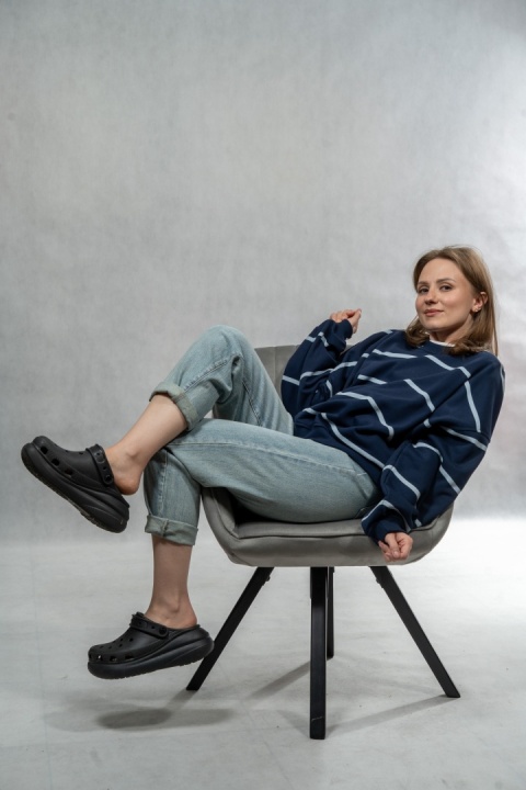 Bluza Relaxing Lenoshka Granatowa w paski Blue