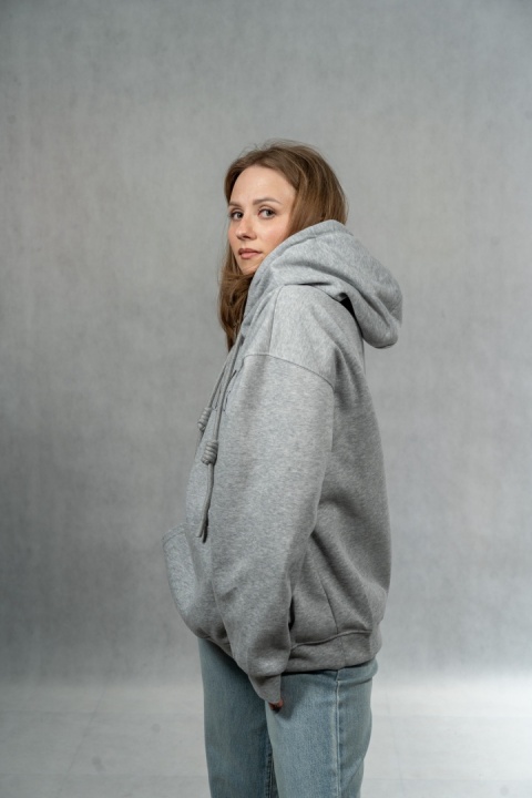Bluza damska „Minimalist” z kapturem - Szara