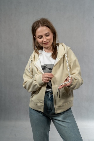 Bluza rozpinana JOY – Beżowa