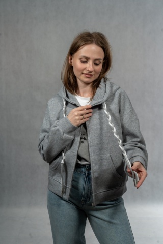 Bluza rozpinana JOY – Ciemny Szary
