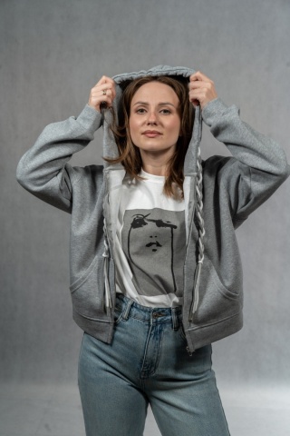 Bluza rozpinana JOY – Ciemny Szary