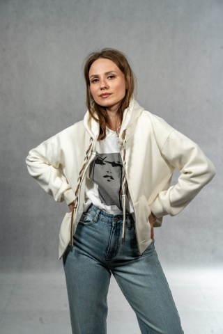 Bluza rozpinana JOY - Śmietankowa