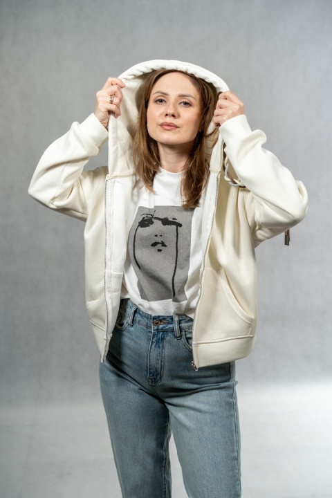 Bluza rozpinana JOY - Śmietankowa