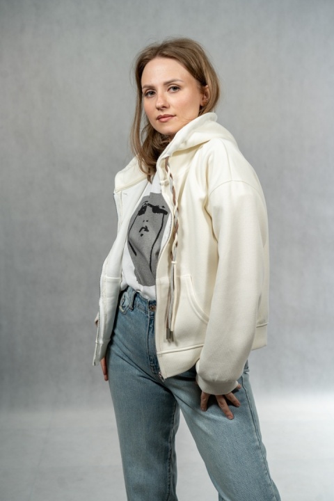 Bluza rozpinana JOY - Śmietankowa
