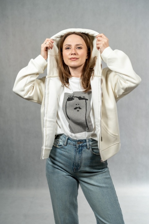 Bluza rozpinana JOY - Śmietankowa