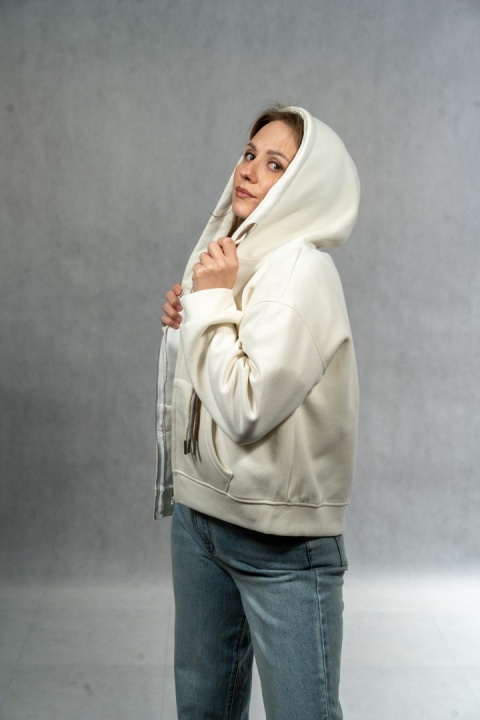 Bluza rozpinana JOY - Śmietankowa
