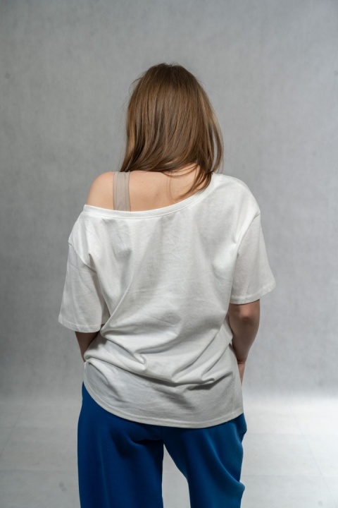 Bluzka damska oversize "Soft Mood" - Biała