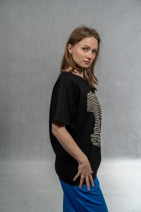 Bluzka damska oversize "Soft Mood" - Czarna