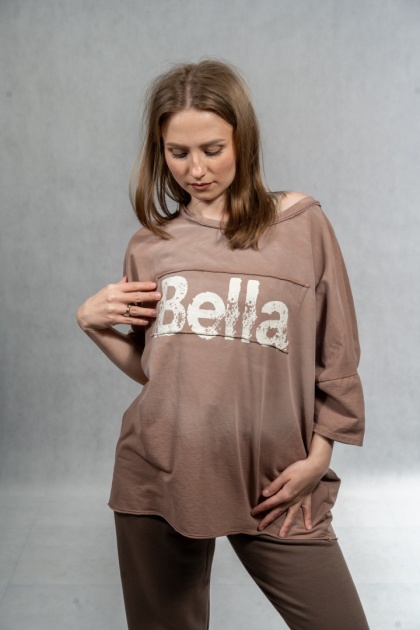 Bluzka oversize Bella - Cappuccino