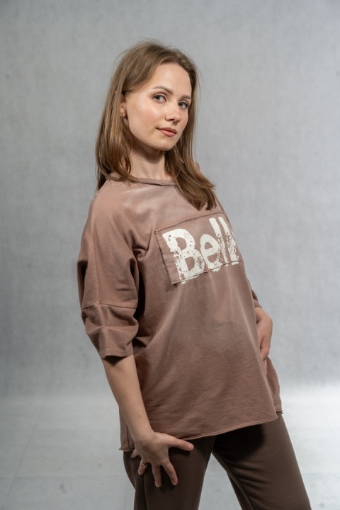 Bluzka oversize Bella - Cappuccino