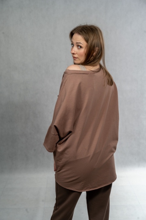 Bluzka oversize Bella - Cappuccino