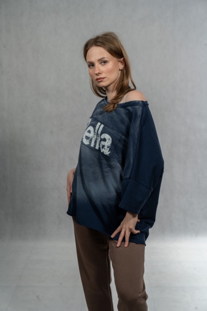 Bluzka oversize Bella - Granatowa