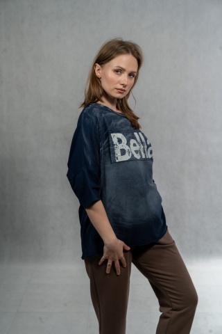 Bluzka oversize Bella - Granatowa