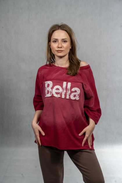 Bluzka oversize Bella - Amarantowa