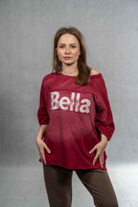 Bluzka oversize Bella - Amarantowa
