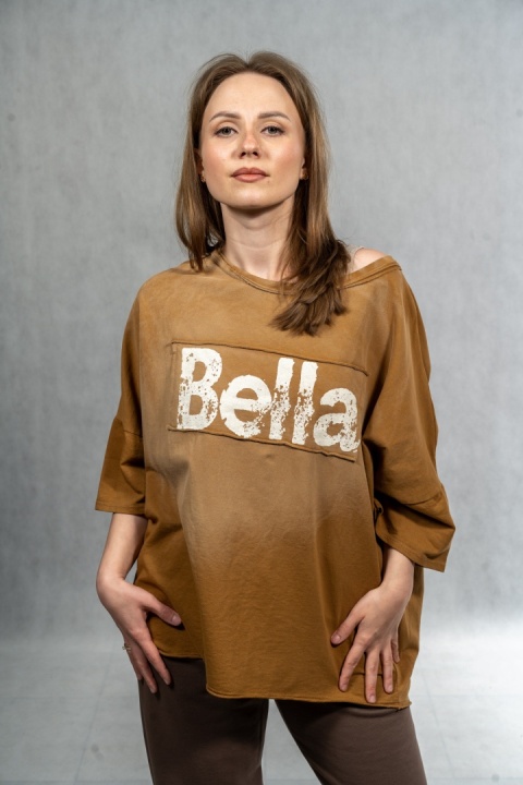 Bluzka oversize Bella - Karmelowa