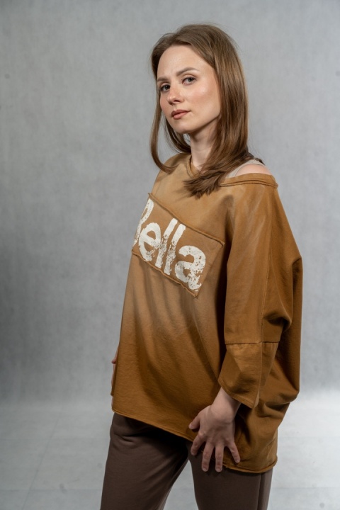 Bluzka oversize Bella - Karmelowa
