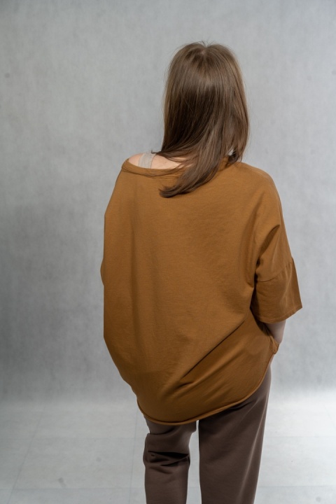 Bluzka oversize Bella - Karmelowa