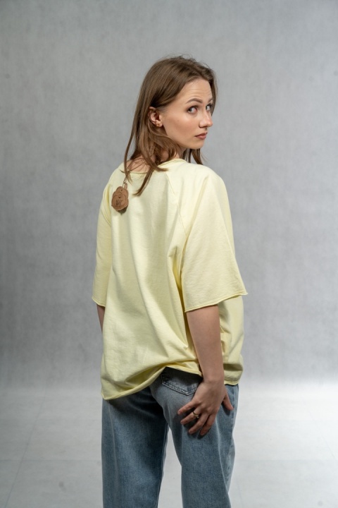 Bluzka oversize „LOVE" - żółta