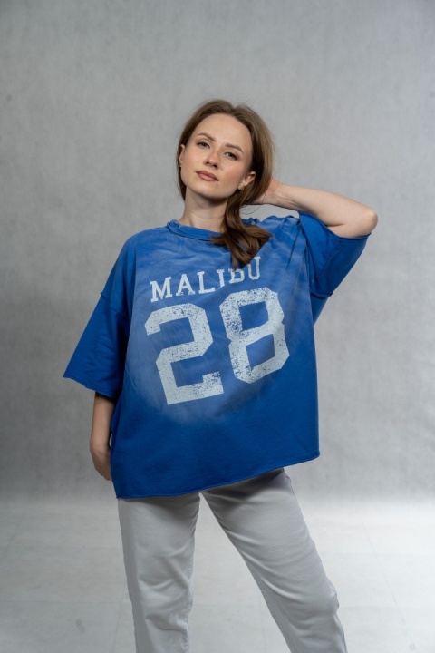 Bluzka oversize MALIBU 28 - Niebieska