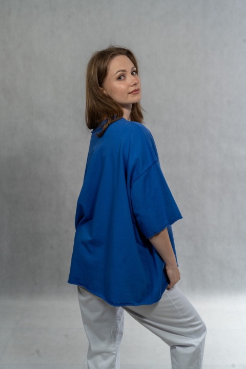 Bluzka oversize MALIBU 28 - Niebieska