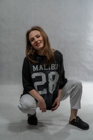Bluzka oversize MALIBU 28 - Czarna
