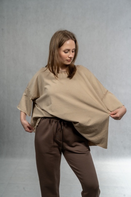 Bluzka oversize MUJEA - Sand Beige
