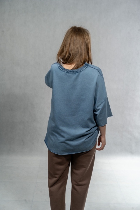 Bluzka oversize MUJEA - Dusty Blue
