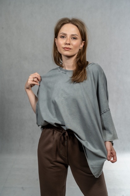 Bluzka oversize MUJEA - Soft Grey