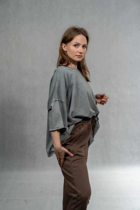 Bluzka oversize MUJEA - Soft Grey