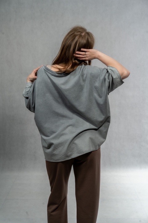 Bluzka oversize MUJEA - Soft Grey