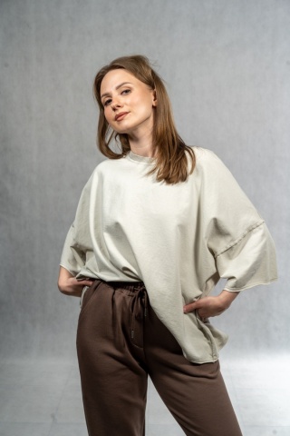 Bluzka oversize MUJEA - Beige