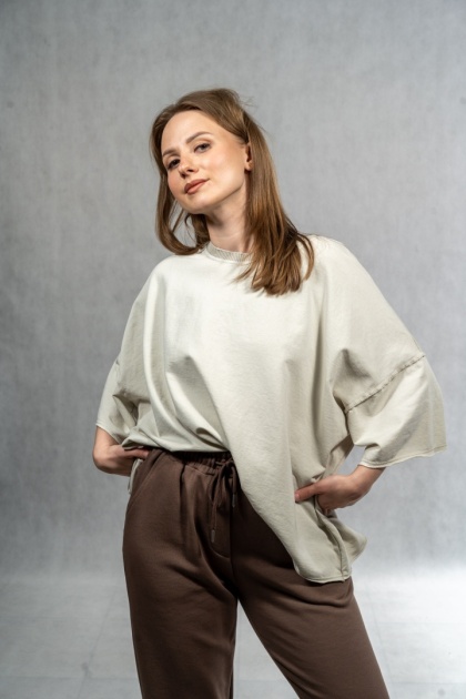Bluzka oversize MUJEA - Beige