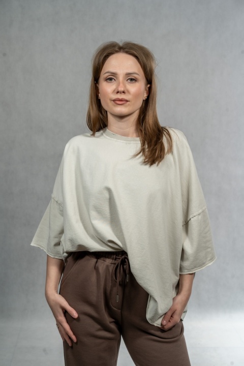 Bluzka oversize MUJEA - Beige