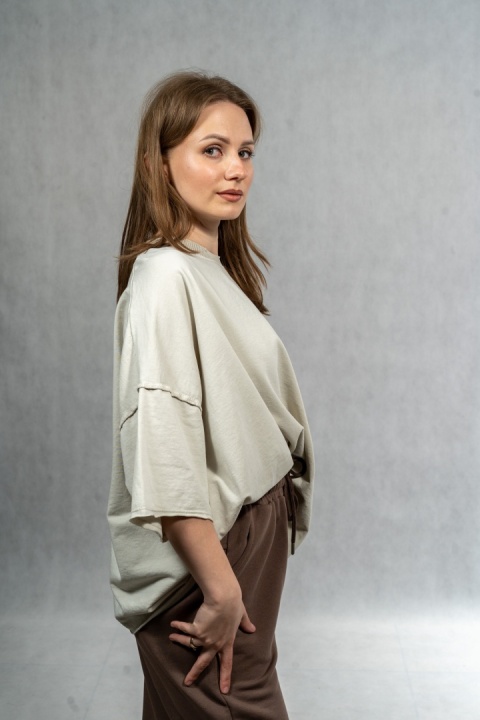 Bluzka oversize MUJEA - Beige
