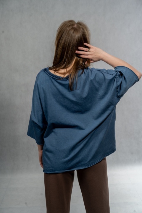 Bluzka oversize MUJEA - Steel Denim