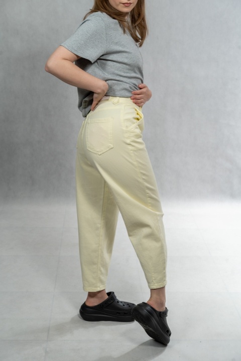 Jeansy Balloon AD'ORO - Cytrynowe