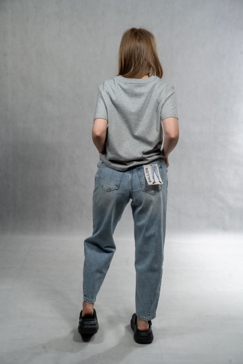 Jeansy Balloon AD'ORO - Light Blue Denim
