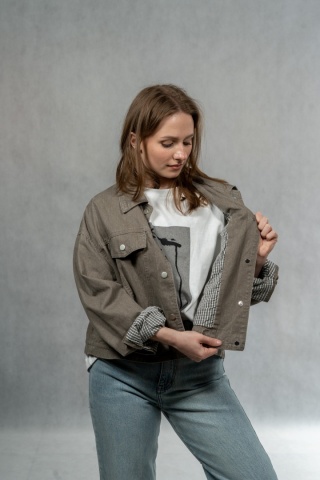 Katana JOY - bawełniana katana oversize - Taupe