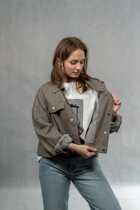 Katana JOY - bawełniana katana oversize - Taupe